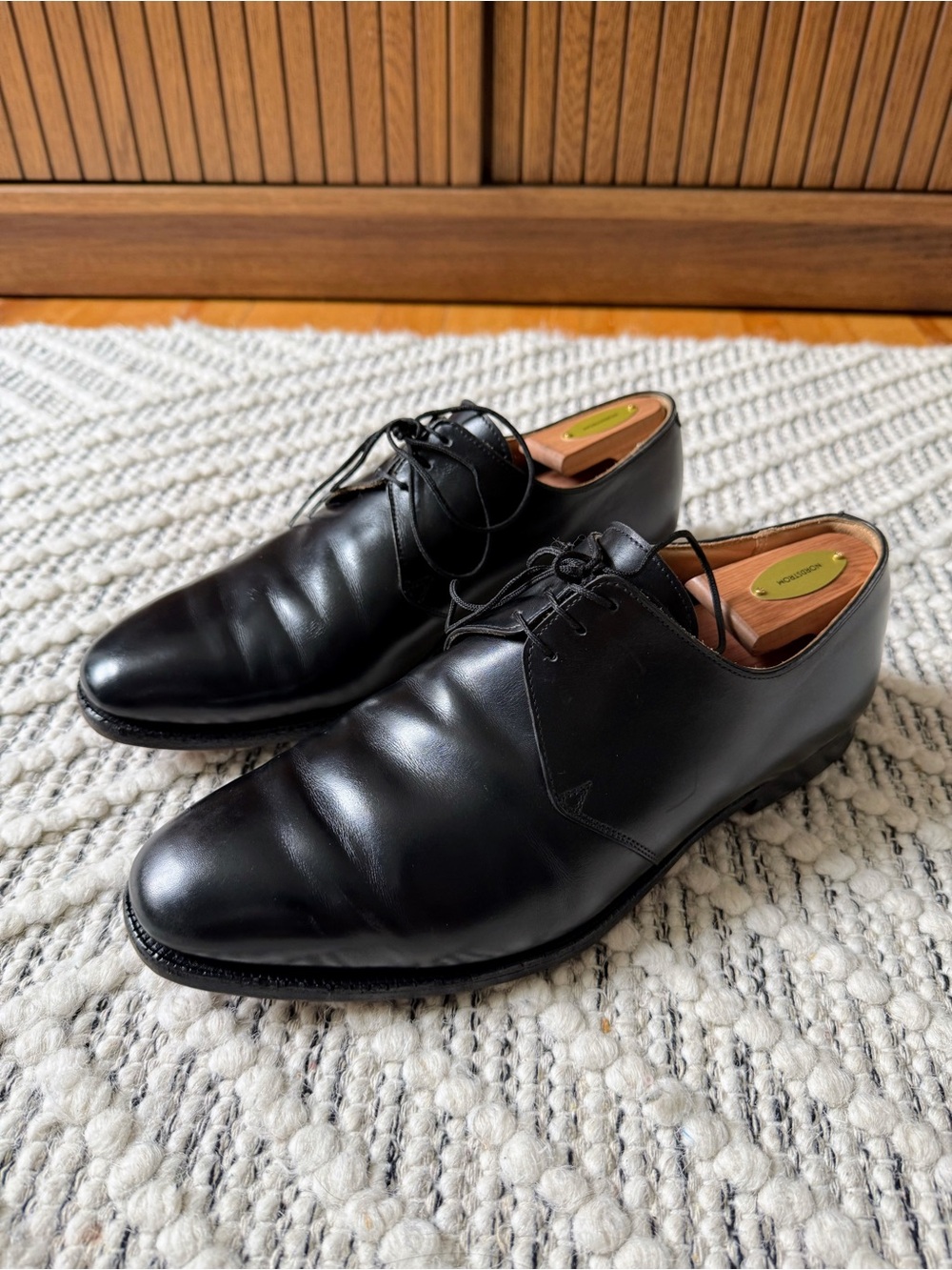 Crockett & Jones Dartmouth Black Plain Toe Derby Dress Shoes UK 8.5 / US 9.5